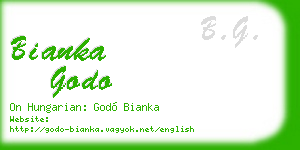 bianka godo business card